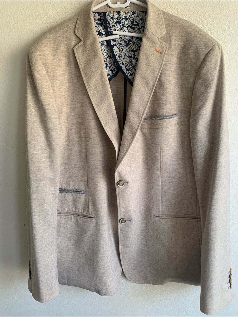 A Fish Named Fred Beige Blazer Men’s Size 46 Suit Jacket